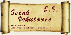 Selak Vakulović vizit kartica